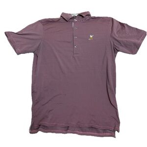 Greyson Polo Shirt Pink Navy Striped Golf Athletic Casual Short Sleeve Men's M